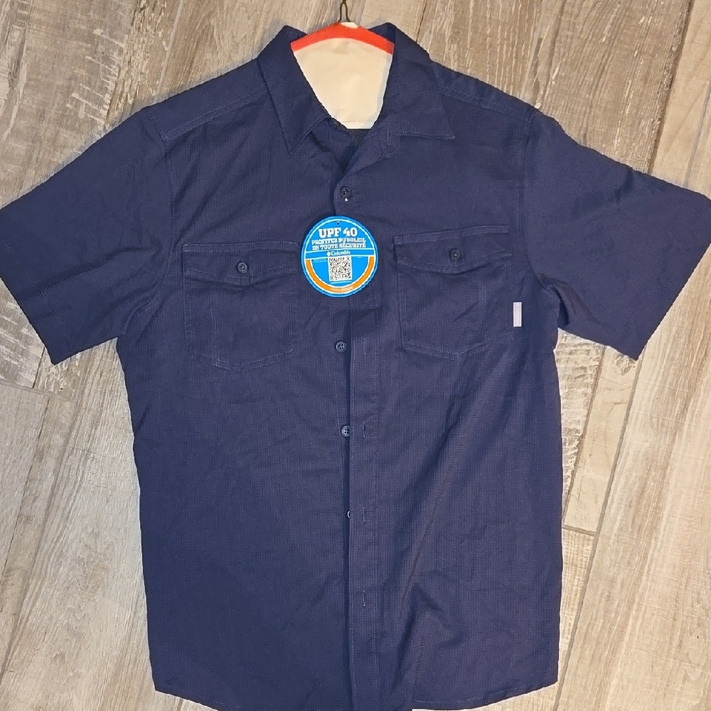Columbia Blue Casual Button Down Shirt